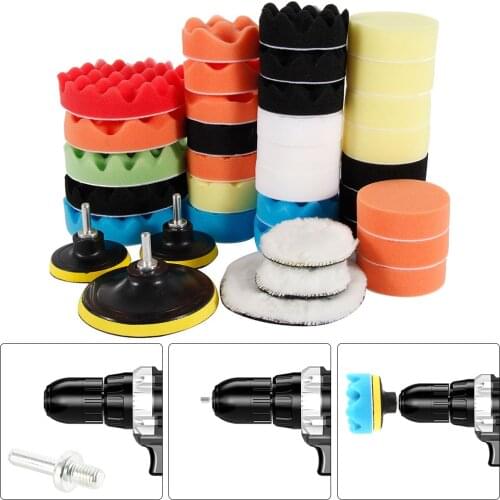 2021 Hot Sale Car Polishing Sponge Pads Kit Foam Pad Buffer Kit Polishing Machine Wax Pads for Removes Scratches