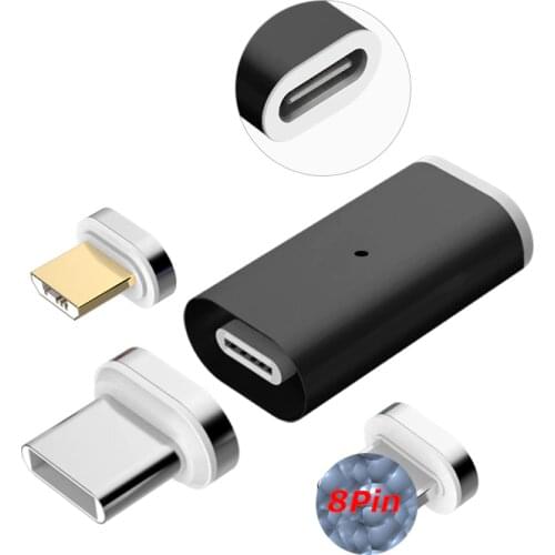 QC3.0 3A Type-C Magnetic Adapter Data Transmit Support Type-C to Micro USB Type-C Magnetic Charger Charging for HuaWei iPhone 11