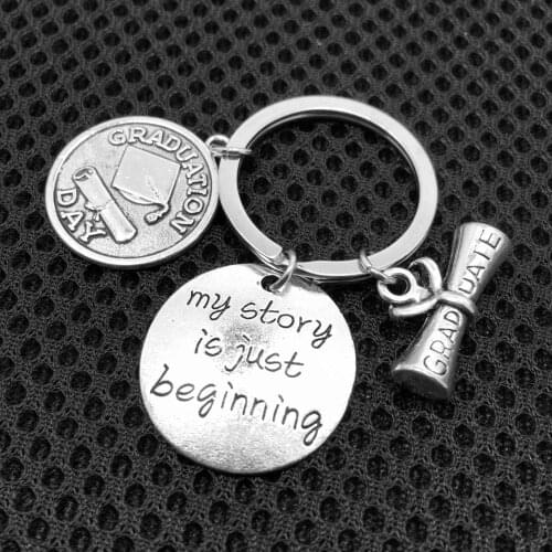 2020 keychain diploma-graduation-cap keychain science school inspirational gift jewelry