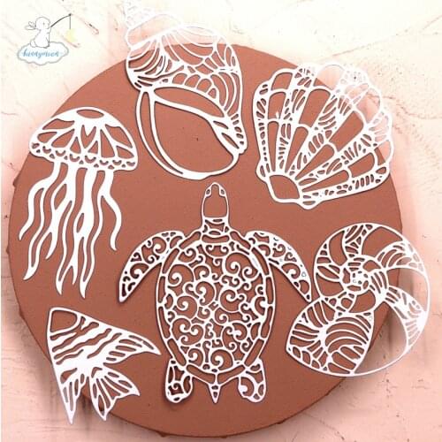 Bunnymoon 2020 New Arrival Marine life Metal Cutting Dies Embossing Scrapbooking Stencil Craft Cut Dies For DIY Card Handmade