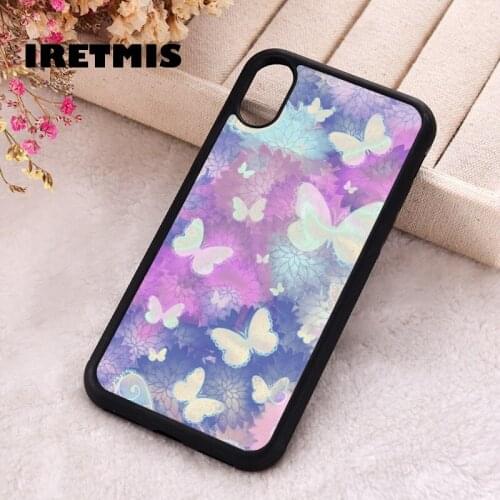 Iretmis 5 5S SE 2020 Phone Cover Case for iPhone 6 6S 7 8 Plus X Xs XR 11 12 Mini Pro Max Silicone TPU Butterflies