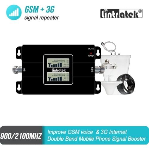 65dB LCD Display GSM 900 3G 2100 mhz Dual Band Repeater GSM UMTS Cell Phone Amplifier 3G WCDMA 2100 Cellular Mobile Booster 46