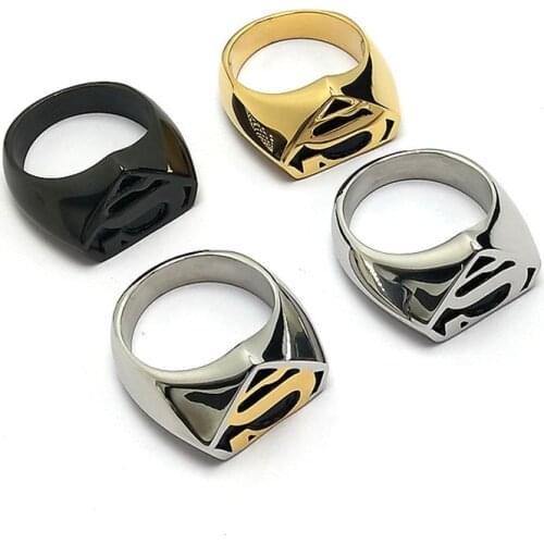 European and American personality mens stainless steel ring anime ring