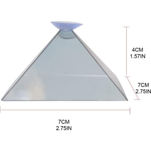 G5AB Universal Cell Phone 3D Hologram Py-ramid Display Projector Stand 360-Degree Images Cartoon Interaction