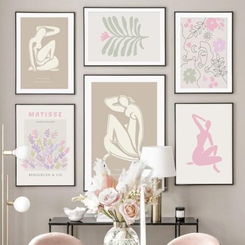 Classic Matisse Abstract Woman Flower Heart Wall Art Canvas Painting Nordic Posters And Prints Decor Pictures For Living Room