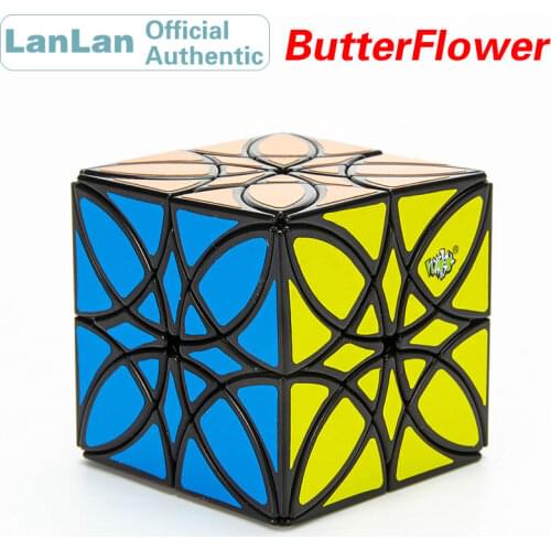 LanLan Butterflower Magic Cube Pansy Butterfly Professional Neo Speed Cube Puzzle Antistress Educational Toys For Children