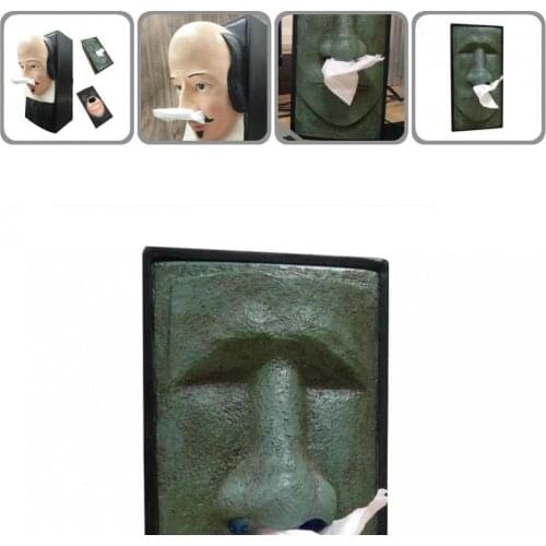 Reusable Useful Vintage Shakespeare Pattern Tissue Box Resin Napkin Box Decorative for Bathroom