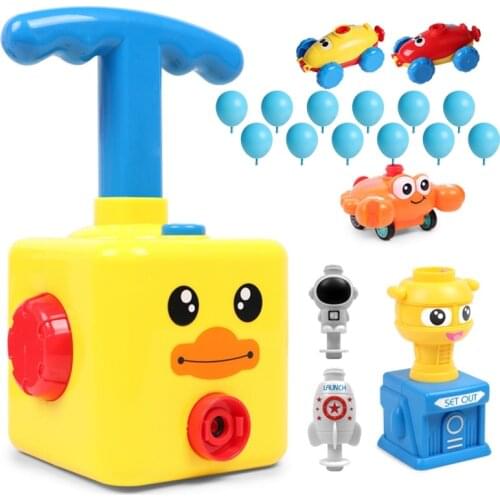 Power Balloon Car Toy for Children Gift Power Balloon Launch Tower Toy Puzzle Fun Education Inertia Air Science Experimen