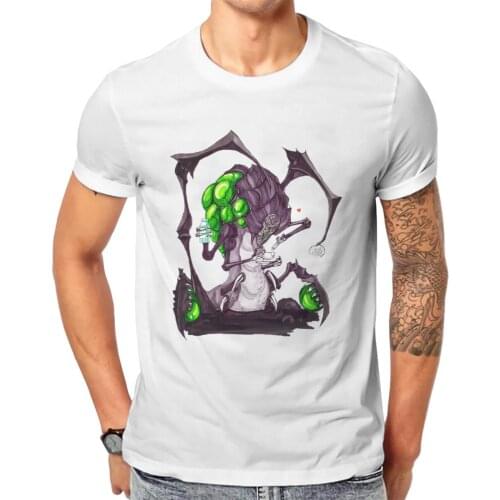 Starcraft Protoss Zerg Terran Drone Xel Naga TShirt for Men Abathur Drinks Tea Humor T Shirt High Quality New Design Fluffy