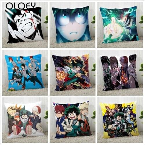 Pillowcase My Hero Academia Printed Pillow Cover Anime Grils Home Textiles Decorative Pillowcase Customize Gift 45x45cm A19.11.8