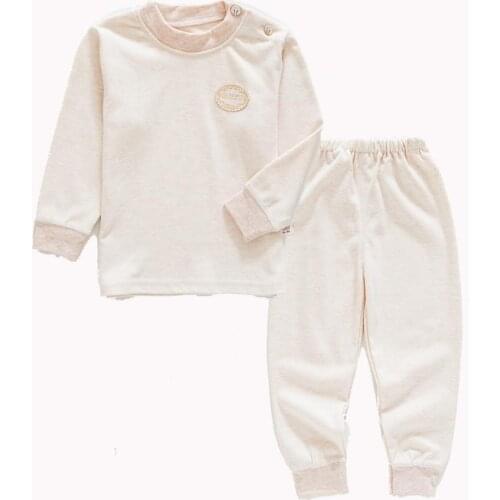 2020 Warm Children Kids Pajamas High Quality 100% Cotton Tops+Pants 2PCS Clothing Sets Baby Boys Girls Winter Clothes Suits