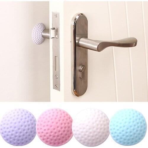 Rubber Door Stopper Wall Protector Doorknob Protective Shock Rails Mat Pad Silent Door Rear Wall Mute Touch Shockproof Crash Pad