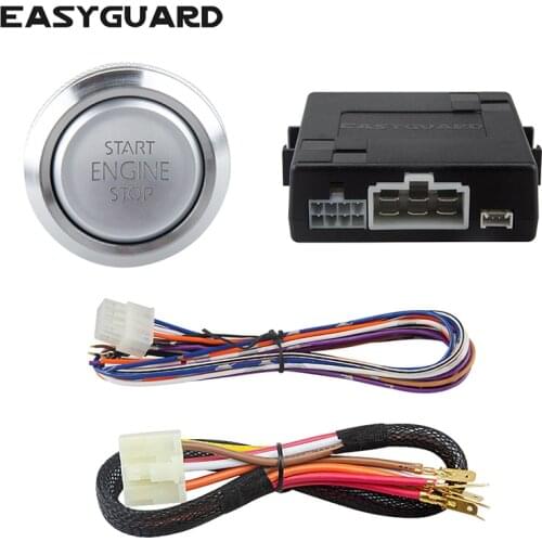 EASYGUARD Car push engine start system with auto start optional for automatic gear car compatible with car alarm system DC12V