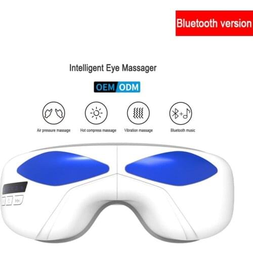 Smart Vibration Eye Massager Electric Bluetooth Eye Care Device Fatigue Relieve Vibration Massage Hot Compress Therapy Massager