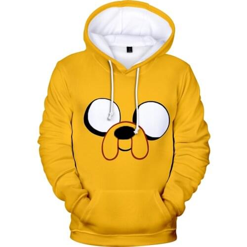 Funny Cartoon Adventure Time Finn And Jake The Dog Face 3D Hoodie Sweatshirt Man Woman Pullover Streetwear Jacket Coat Clothes
