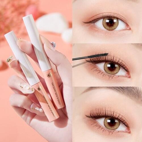 1PC Waterproof Black Brown Mascara Long Lasting Lengthening Volume Eyelash Extension Silk Fiber Mascara Fast Dry Makeup Cosmetic