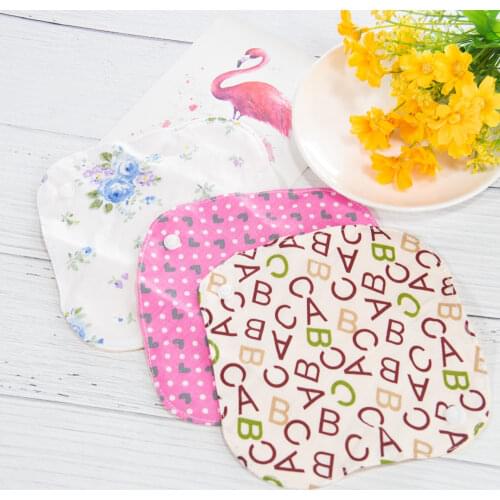 1Pc Women Feminine Hygiene Reusable Washable Panty Liner Bamboo Cloth Mama Menstrual Sanitary Nappy Towel Pad 18.5cm