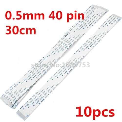 10pcs 30cm-0.5mm-40P AWM 20624 300mm Length 0.5mm Pitch 40Pin Isotropy Flexible Flat Cable FFC / FPC