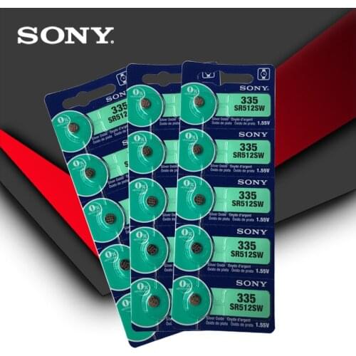 15pc Sony 100% Original 335 SR512SW 1.55V Silver Oxide Button Cell Coin Battery MADE IN JAPAN