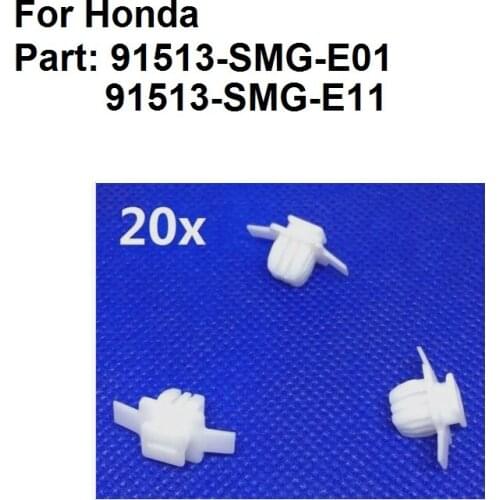 20 x For HONDA CIVIC & CRV Wheel Arch Moulding Trim Fastener Clips, oe#91513-SMG-E01 / 91513-SMG-E11