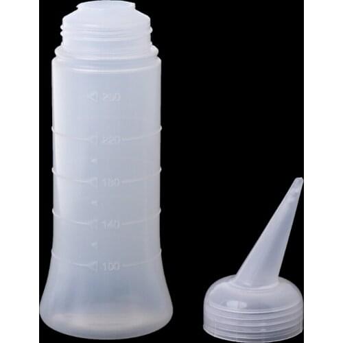 2021 New 120ml/260ml Salon Applicator Measuring Plastic Bottle Hair Styling Hairdressing