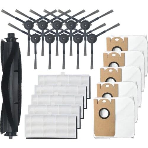 21Pcs Replaceble Side Brush Filter Roll Brush Accessories Set Parts for S9 Vacuum Cleaner Sweeper Replace for Home