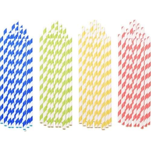 25Pcs/Lot Disposable Foil Gold Paper Drinking Straws Tableware Red Happy Birthday Wedding Decorations Party Drink Supplies