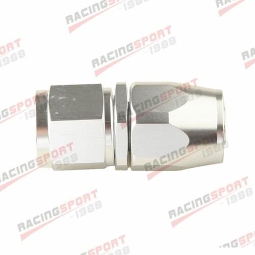 -4AN 6AN 8AN 10AN 12AN 16AN 20AN Straight Swivel Fitting Hose End Adaptor Silver