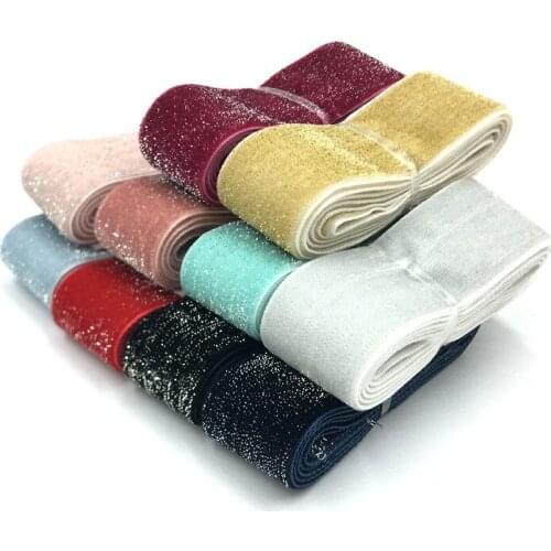 5Yard Mix Colors 25mm Gold Silver Glitter Velvet Ribbon NO Elasticity Metallic Velour Apparel Webbing For Strap Gift Decoration