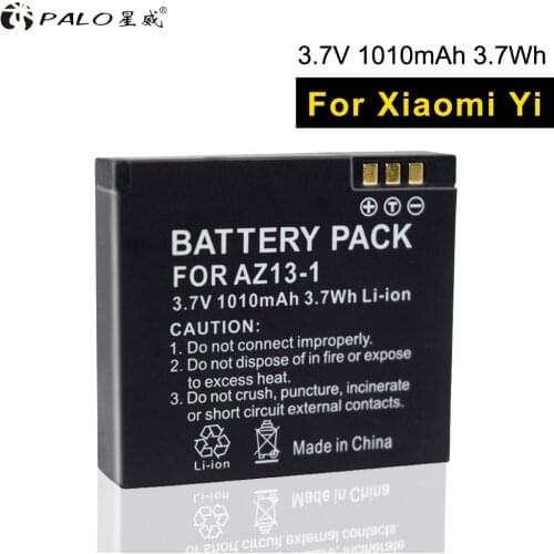 PALO AZ13-1 AZ 1PCS camera battery 1010mah 3.7v li ion digital camera bateria batterias for xiaomi-xiaoyi sport camera