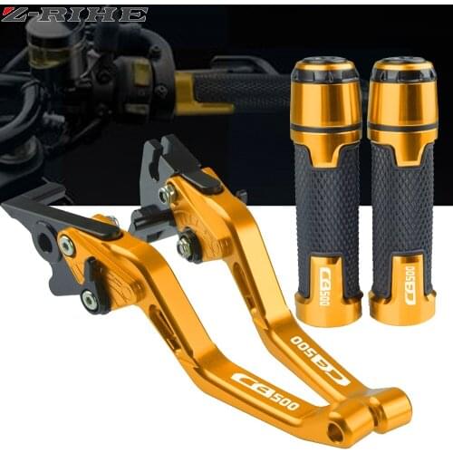 Motorcycle Accessories CNC Adjustable Folding Brake Clutch Levers Handlebar Handle Hand Grips For Honda CB500 1994 1995 1996