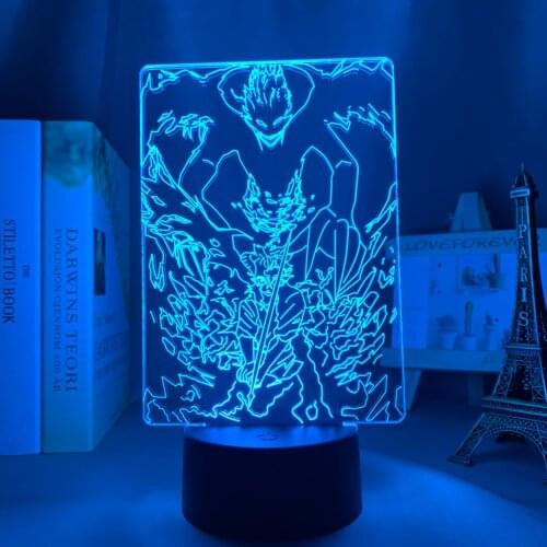Anime Black Clover Led Night Light for Bedroom Decor Light Brithday Gift Manga Black Clover Room Table 3d Table Lamp Acrylic