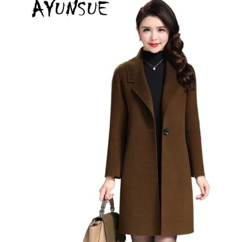 AYUNSUE Wool Coat Female Autumn Winter Womens Coats 2020 Double-side Wool Women Jacket Overcoat chaquetas para mujer 928-67