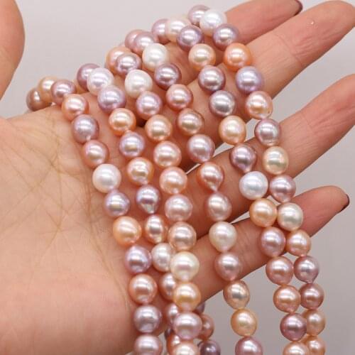 High Quality Natural Freshwater Pearl Mix-Color Rice-Shaped Beads 8-9 mm For Jewelry Making DIY Necklace Bracelet Accessory
