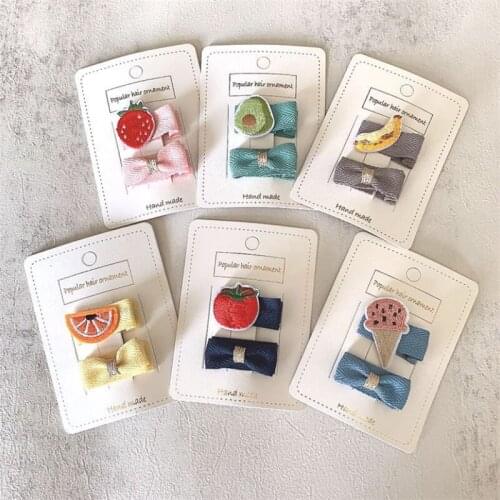 5set/lot Children Hair Clips Small Hair Bow Clip Princess Barrettes BB Clip Little Girls Gifts Korean Kids Hair Accessories