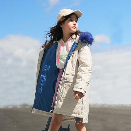 Kid Girl Down Jacket Clothes Long Coat Winter New Childrens Down Jacket In The Big Children Thick Childrens Clothing Jacket