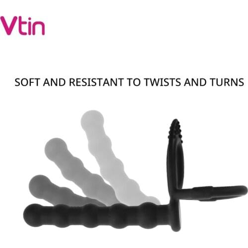 Double Penetration Penis Rings Strap on Anal Beads Strap Anal Plug Anus Dildo Games Sex Toys for Couples/Men/Adults