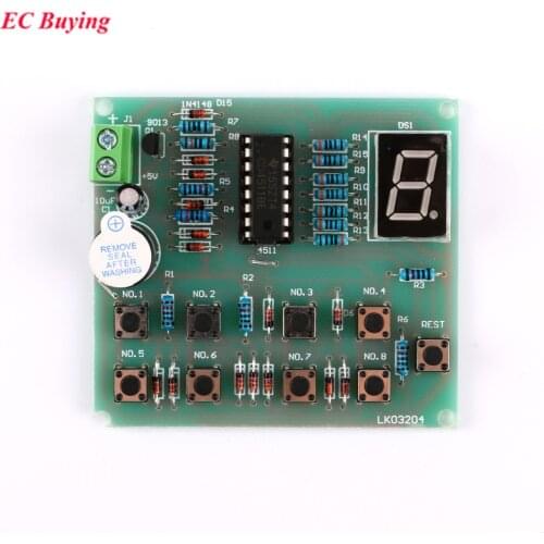 CD4511 8 Channel Digital Display Responder DIY Kit 8Bit Answer Device Suite for Electronic Training Parts Welding Practice Board