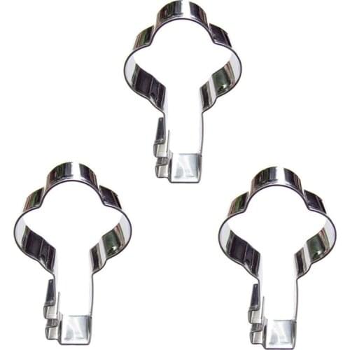 Keys shape 3 piece biscuit cutting molds, baking tools, cake decorating soft candy tools