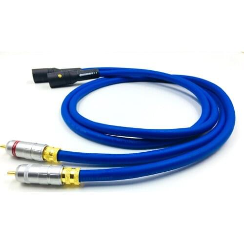Hifi 2RCA Male to Dual XLR Female Audio Cable Cardas Audio Amplifier DVD player RCA to XLR interconnect cable
