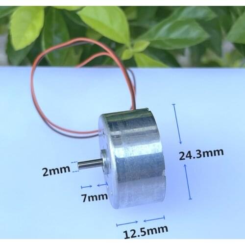 Micro Mini 300 Motor Electric DC 1.5V 3V3.7V 5V 6V Mute Round 24mm DIY Student Solar Energy Power Motor DVD Toy Boat Car Model