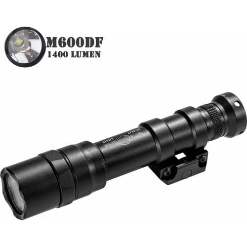 Hunting Flashlight M600DF Super Bright 1400 Lumen Dual Fuel Tactical Scout Light for Rifle Picatinny Rail