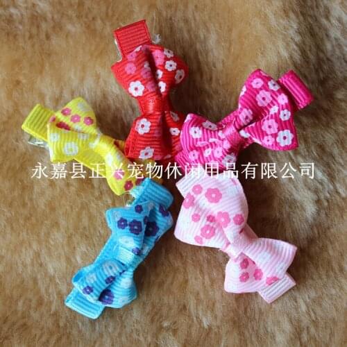 100pcs/lot Wholesale sell Meng ! Pet dog hair accessories hairpin headdress flower head b Teddy pet accessories