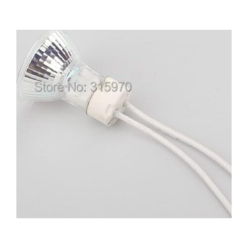 20pcs/lot MR16 MR11 G4 G6.35 Socket LED halogen Lamp Holder Base Ceramic Wire 20CM Connector
