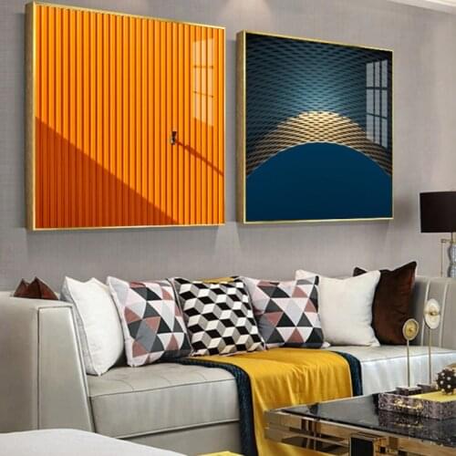 Modern Minimalist Orange Poster Living Room Home Decoration Restaurant Hotel Model Room Art Design Printing Hanging Painting