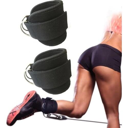 2pcs Ankle Support Sport Ankle Strap Padded D-ring Ankle Cuffs Ankle Protectier for Gym Workouts Leg Weights Exercises