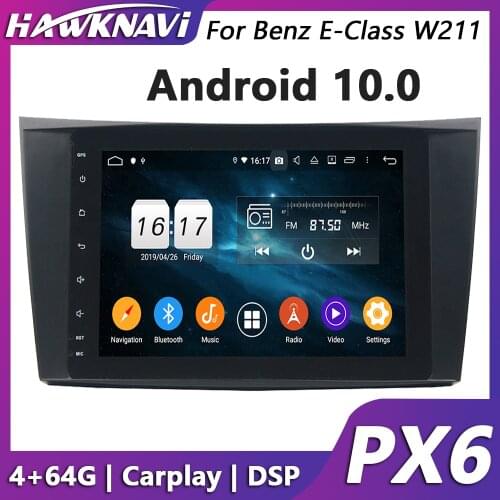 Hawknavi 8" Android 10 Car Stereo Receiver For Mercedes Benz CLS E W219 W211 Class with GPS Radio Navigation Headunit Carplay