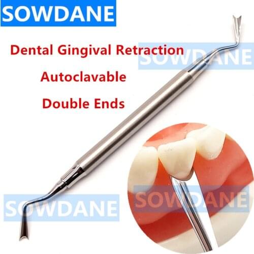 Dental Implant Gingival Retraction Gingival Retractor Dental Gum Separator Isolation Surgical Tool Double Ends Stainless Steel