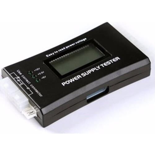 Power Supply Tester for LCD Display Computer Power Supply Diagnostic Tester PC-power Supply/ATX /BTX /ITX Compliant Black