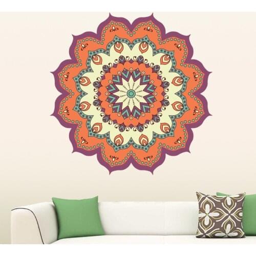 Creative Mandala Vinyl Wall Stickers for Kids Room Living Room Home Decor Window Art Mural Yoga Wallpaper